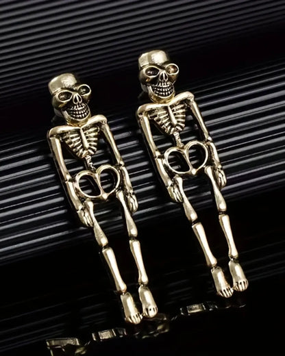 Human skeleton detachable earring