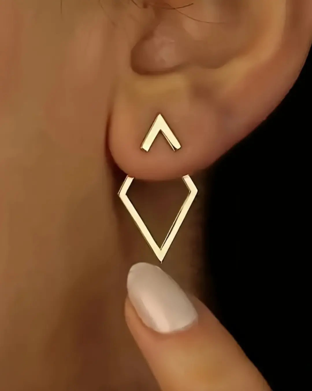 Geometric Cutout Stud Earrings
