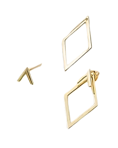 Geometric Cutout Stud Earrings