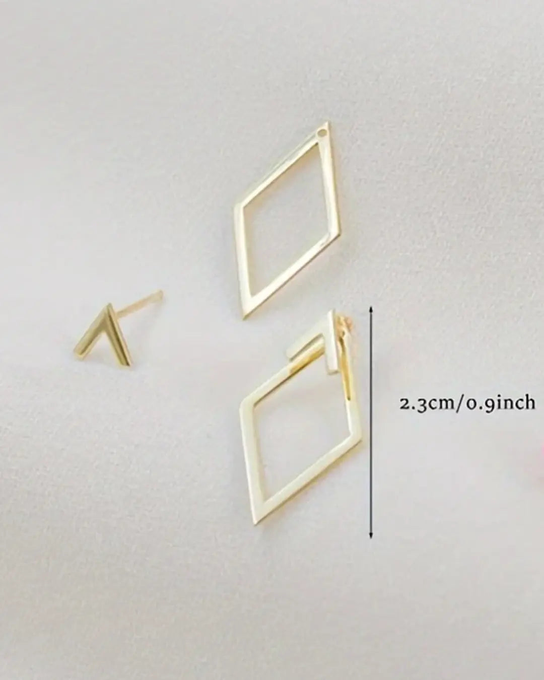 Geometric Cutout Stud Earrings