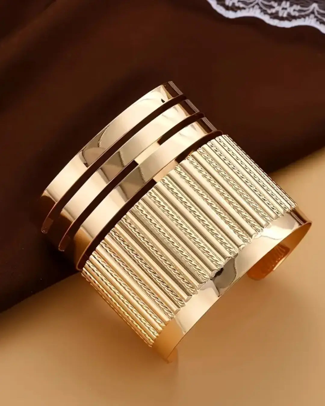 A Stylish Metal Open Cuff Bracelet