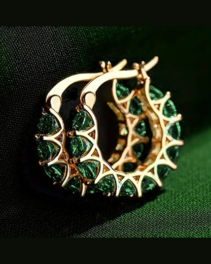 Zirconia Hoop Earrings