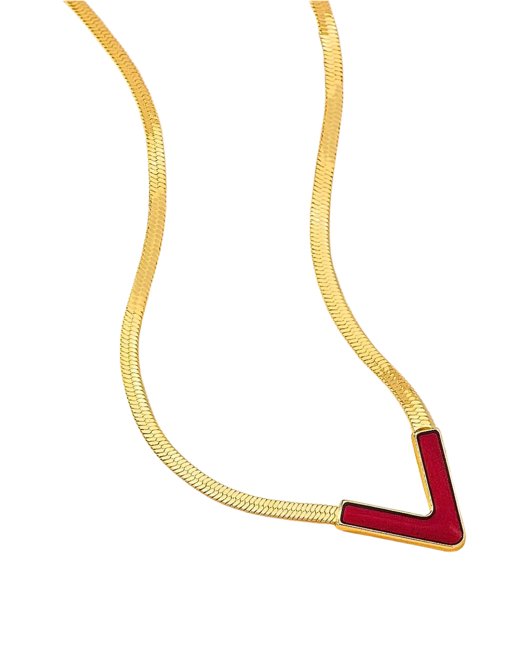 V Shaped Pendant Necklace