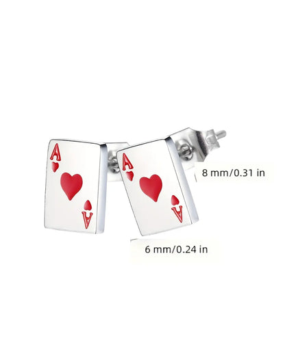 Card Titanium Earrings
