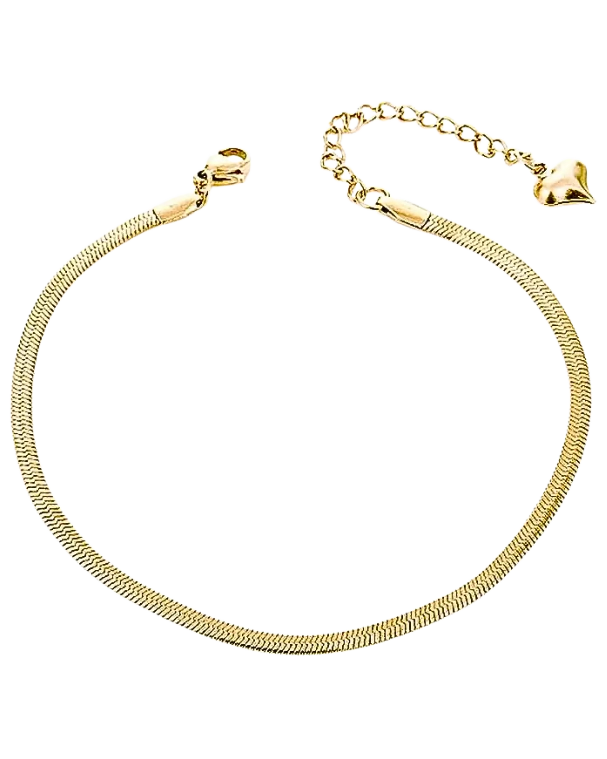 Bone Flat Snake Chain Anklet