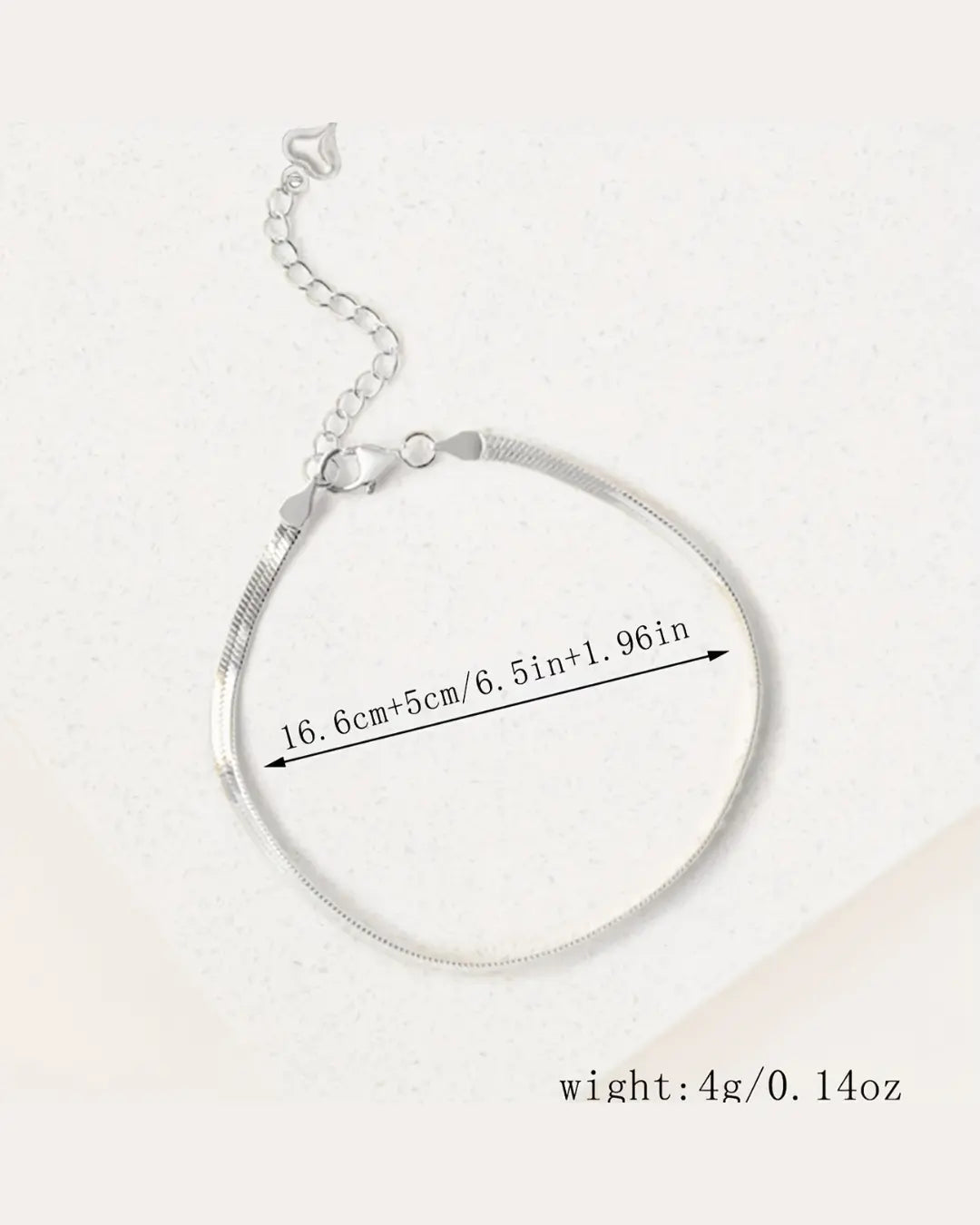 Bone Flat Snake Chain Anklet