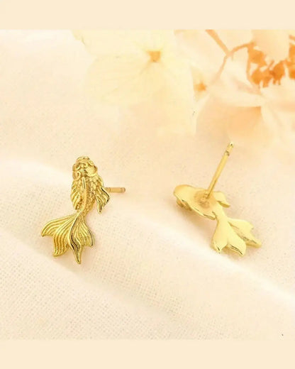 Golden Fish Earrings