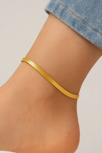 Golden Glide Snake Chain Anklet