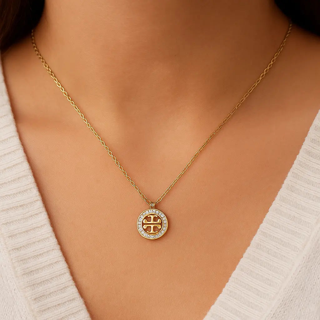 Radiant Emblem Pendant Necklace