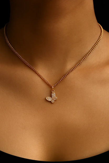 Gold Butterfly Necklace