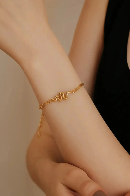 Gold-Tone Snake Bracelet