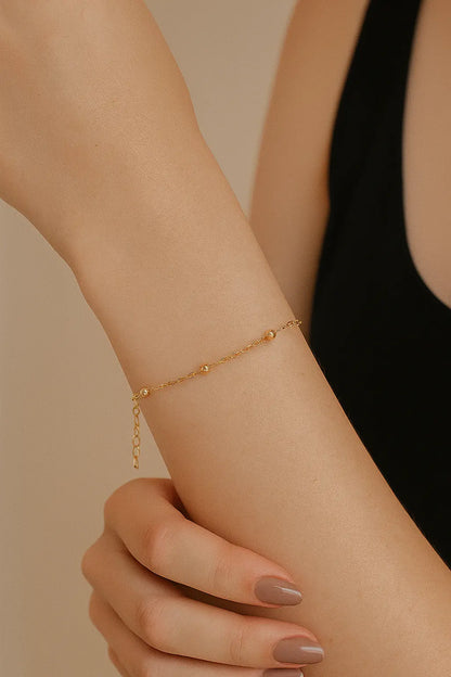 Gold Color beaded chain Bracelet