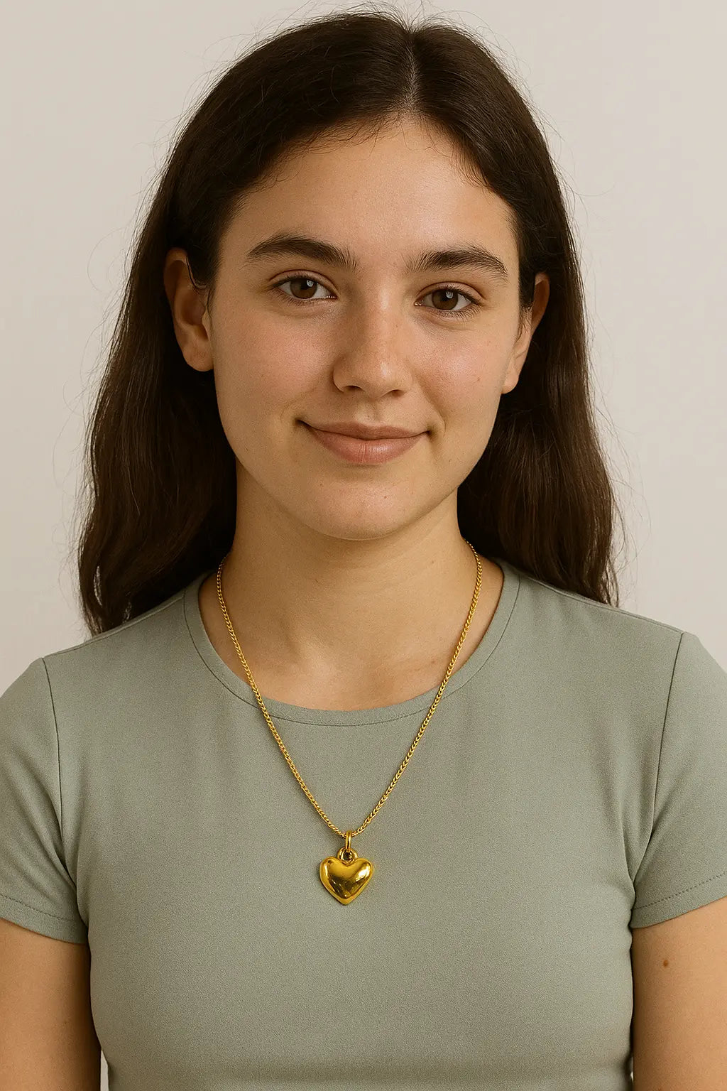 Flat Heart Necklace