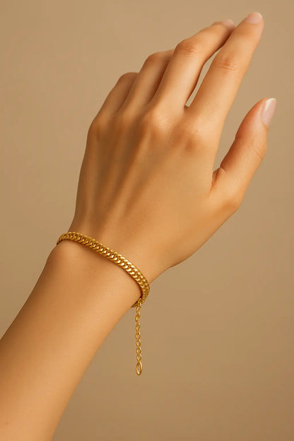 Stainless steel gold bracelet