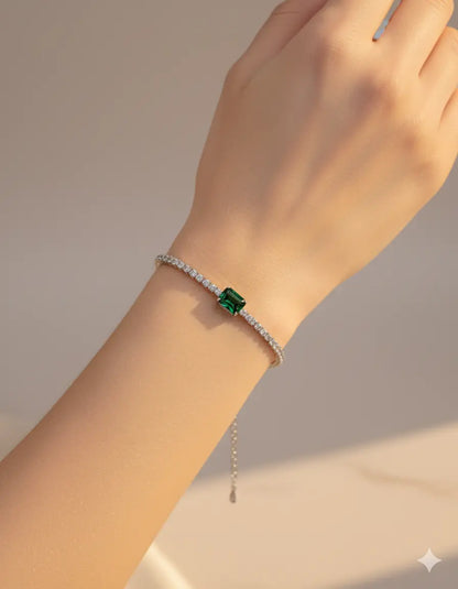 Emerald Frost Tennis Bracelet