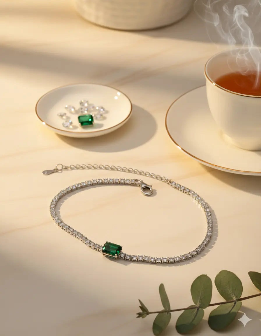 Emerald Frost Tennis Bracelet