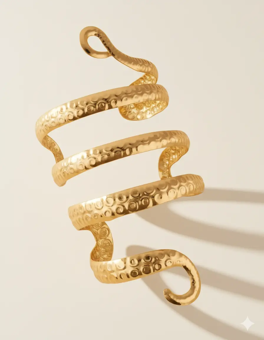 Geometric Open Cuff Bracelet