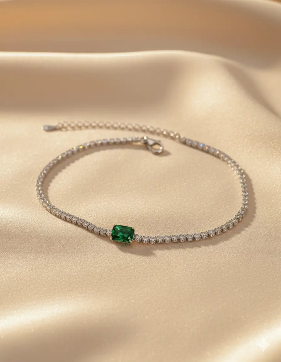Emerald Frost Tennis Bracelet