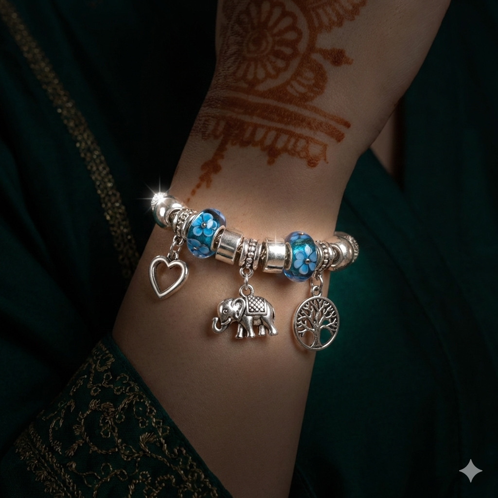 Elephant Charm Bangle