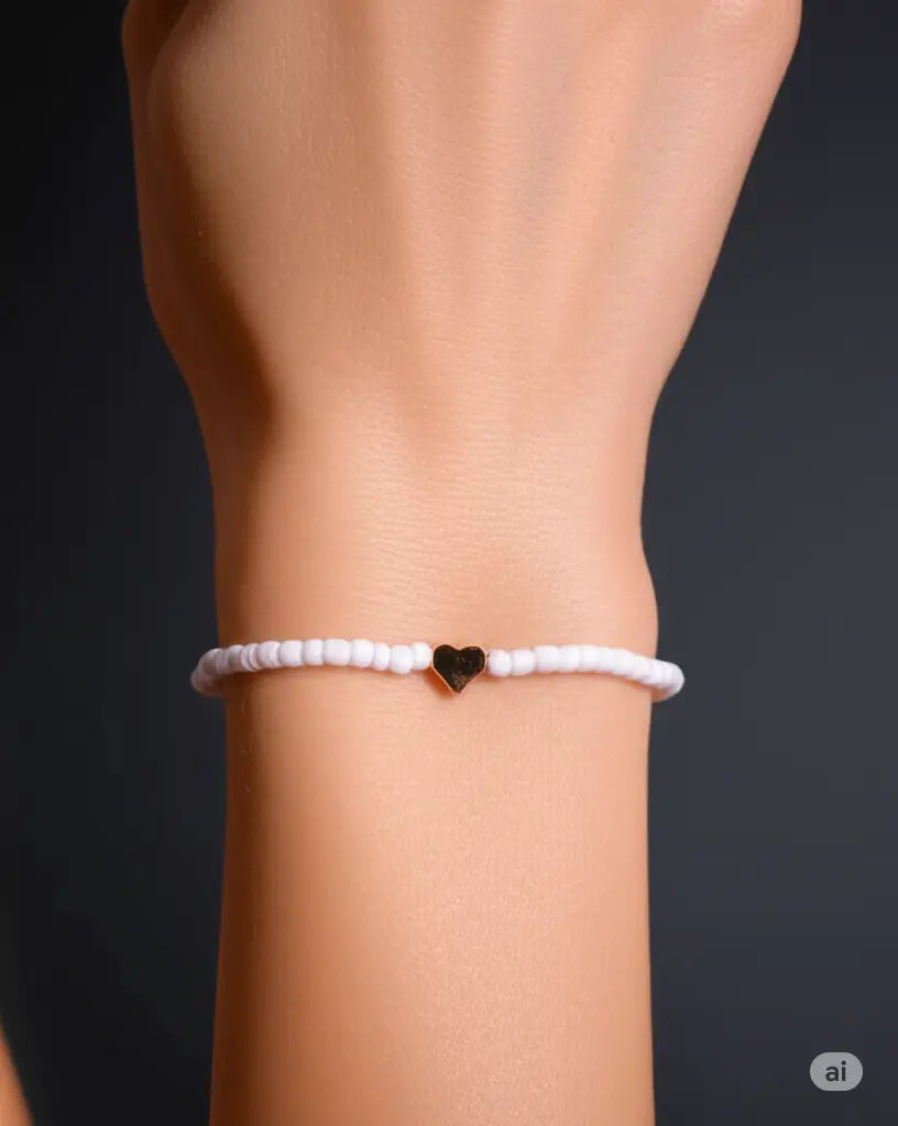 Mini Love Heart Beaded Bracelet