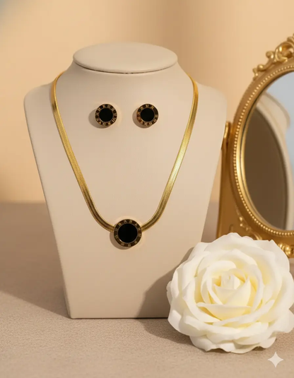 Roman Numerals Jewellery Set