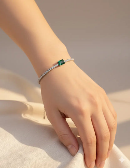 Emerald Frost Tennis Bracelet