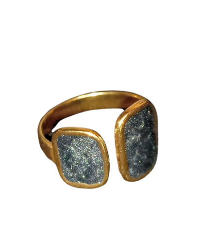Open druzy ring