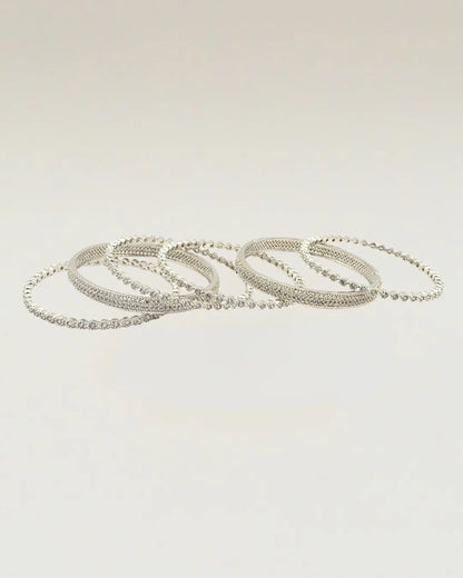 Silver Zircon Bangles