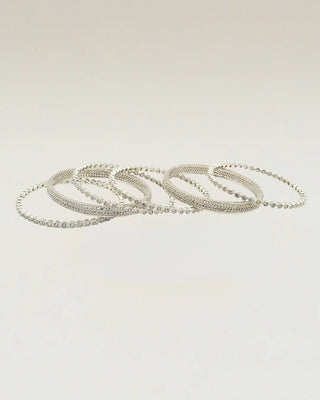 Silver Zircon Bangles