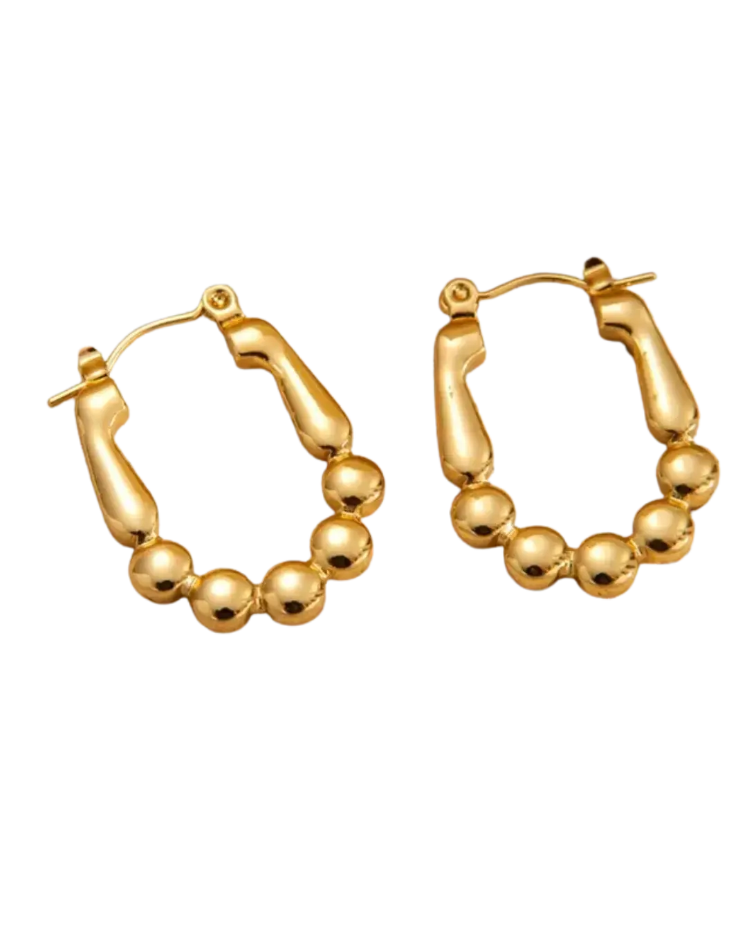 Sphere Golden Hoops