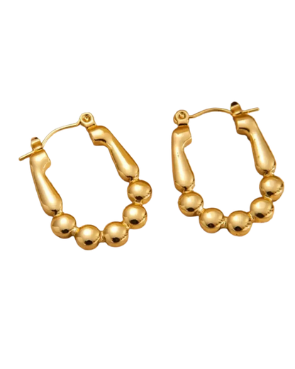 Sphere Golden Hoops
