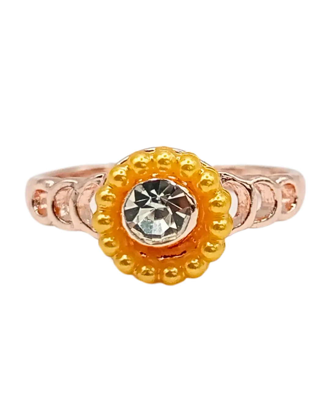 Pearl Accented Solitaire Ring