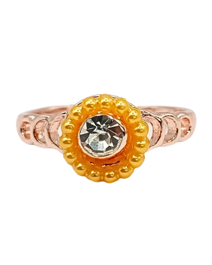 Pearl Accented Solitaire Ring