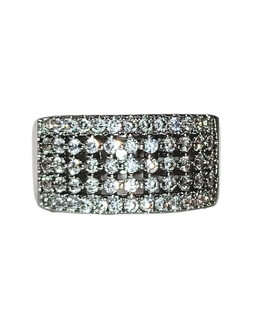 Stylish Luxury Five Rows Zircon Ring