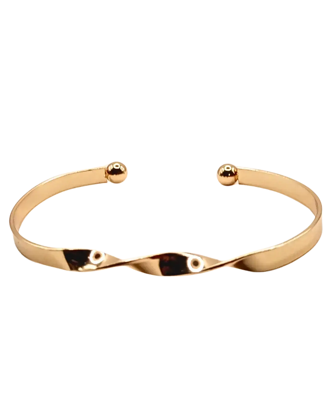Twist Gold Bangle