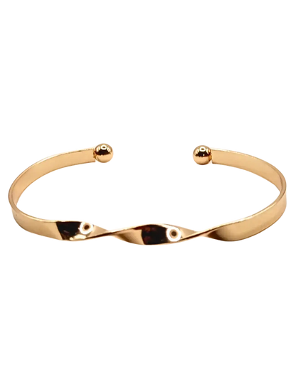 Twist Gold Bangle