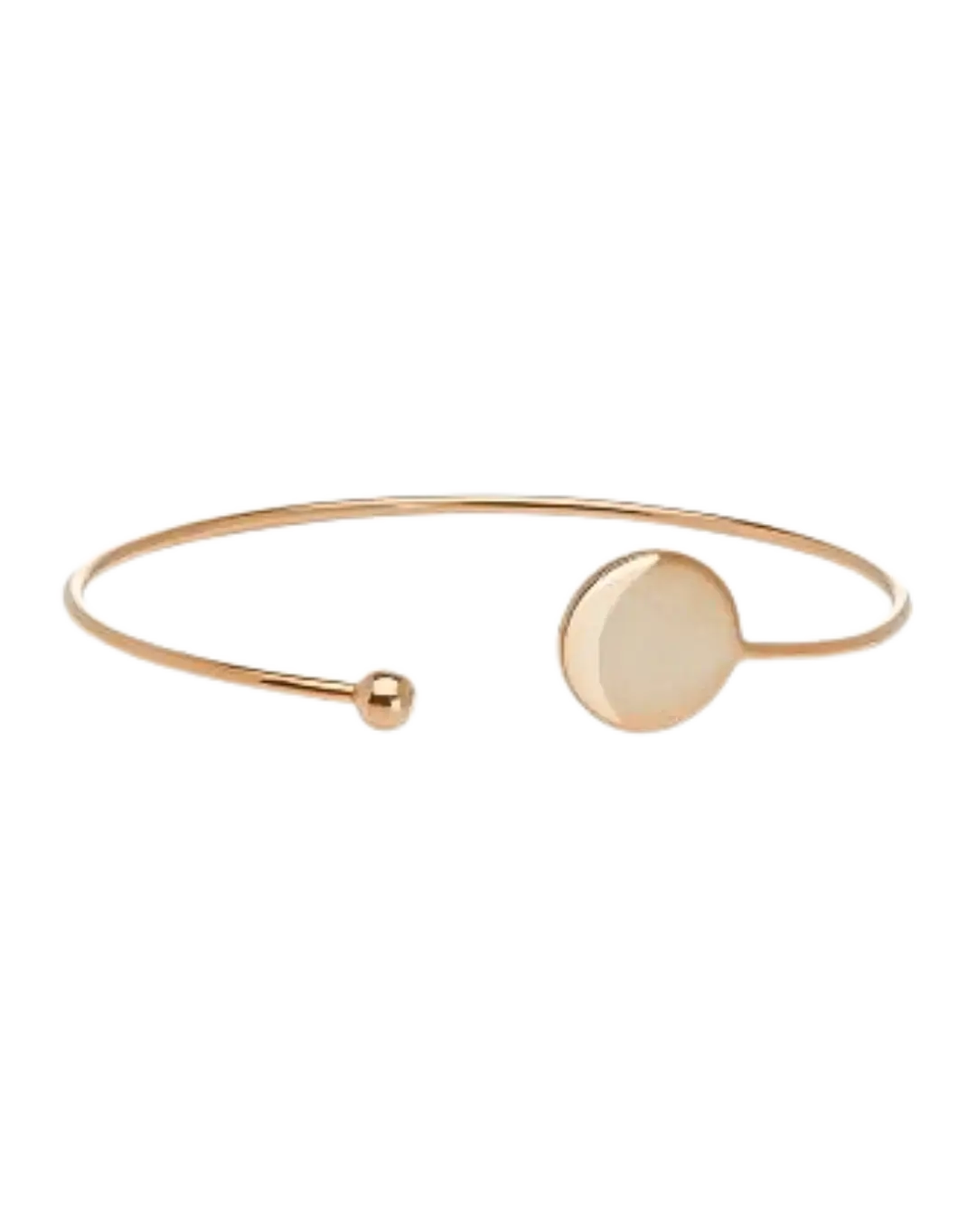 Disc and Ball Open Cuff Bracelet