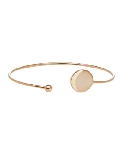 Disc and Ball Open Cuff Bracelet