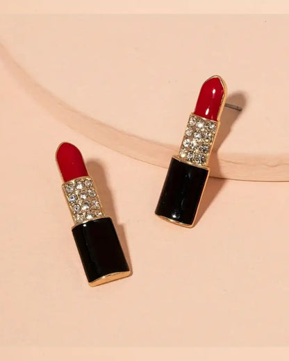 Pair of Lip-Shaped Earrings