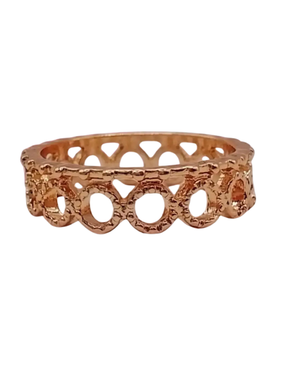 Circle Pattern Gold Ring