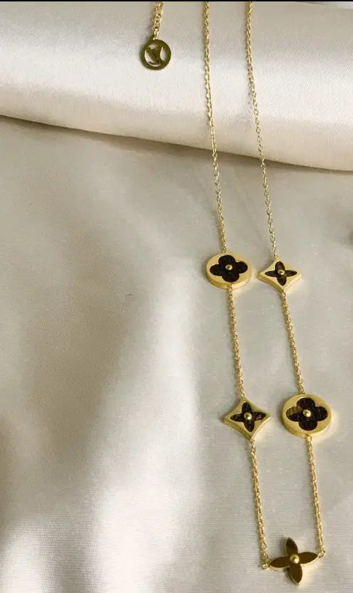 Color Blossom Lariat necklace