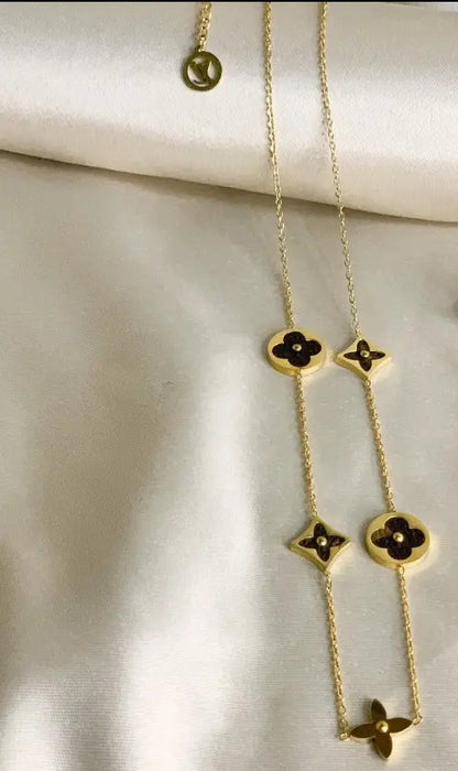 Color Blossom Lariat necklace