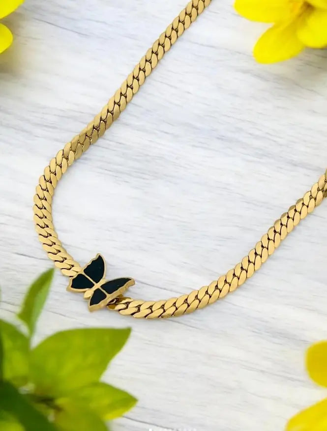 Butterfly in Gold Chain