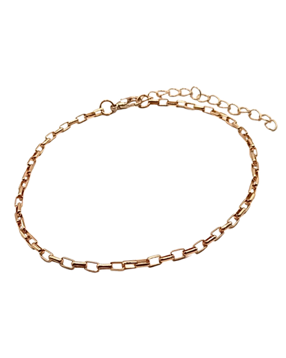 Gold Chain and Link Bracelet