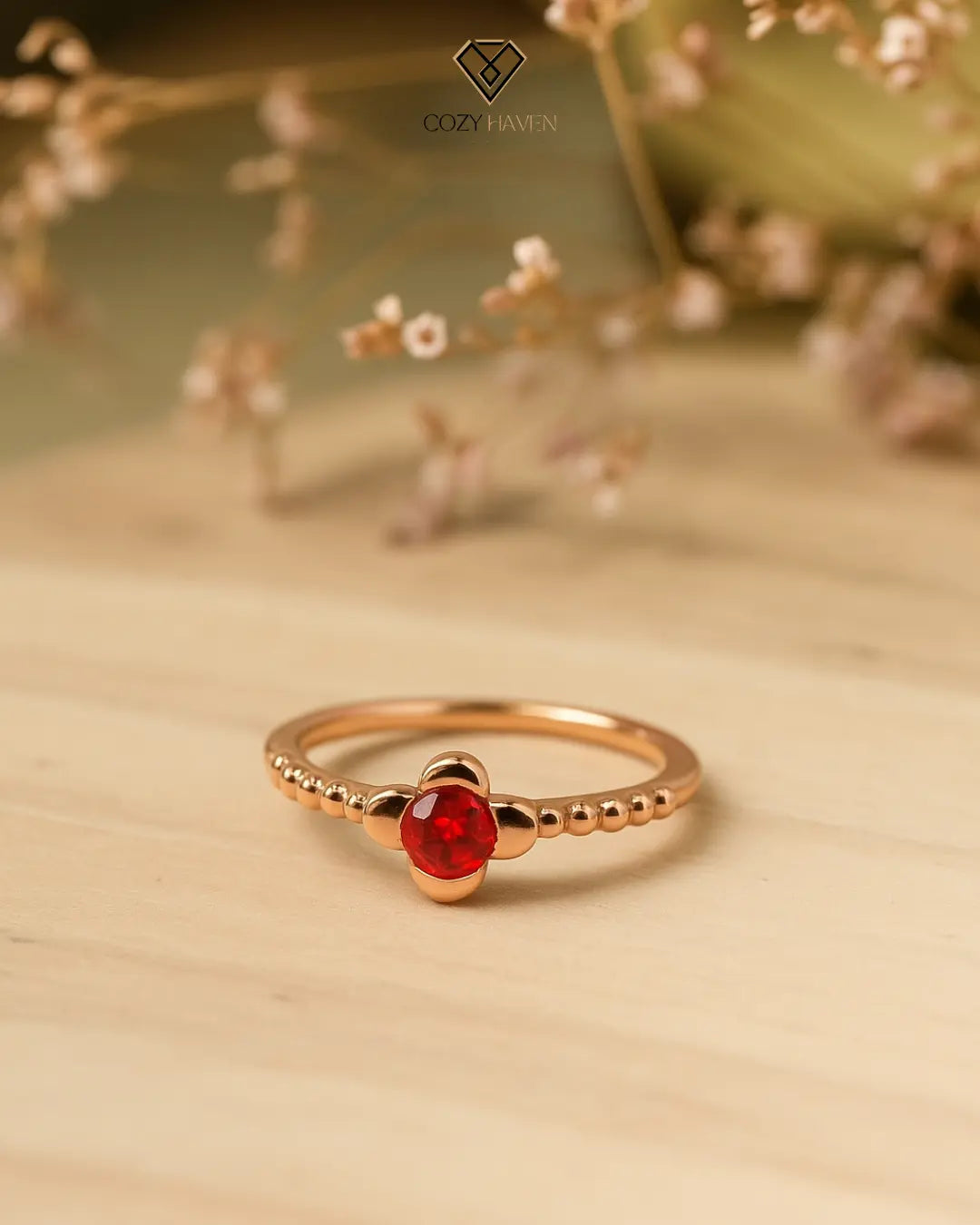 Ruby Bloom Ring