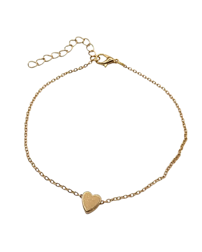 Heart Charm Link Bracelet