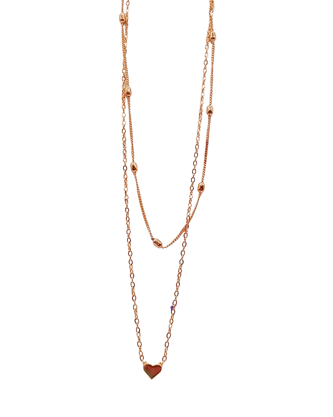 Gold-Plated Heart Layered Necklace