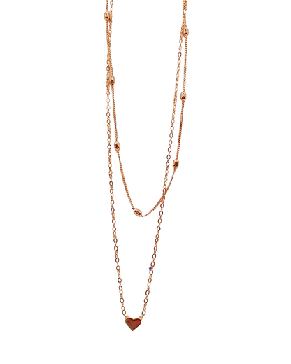 Gold-Plated Heart Layered Necklace