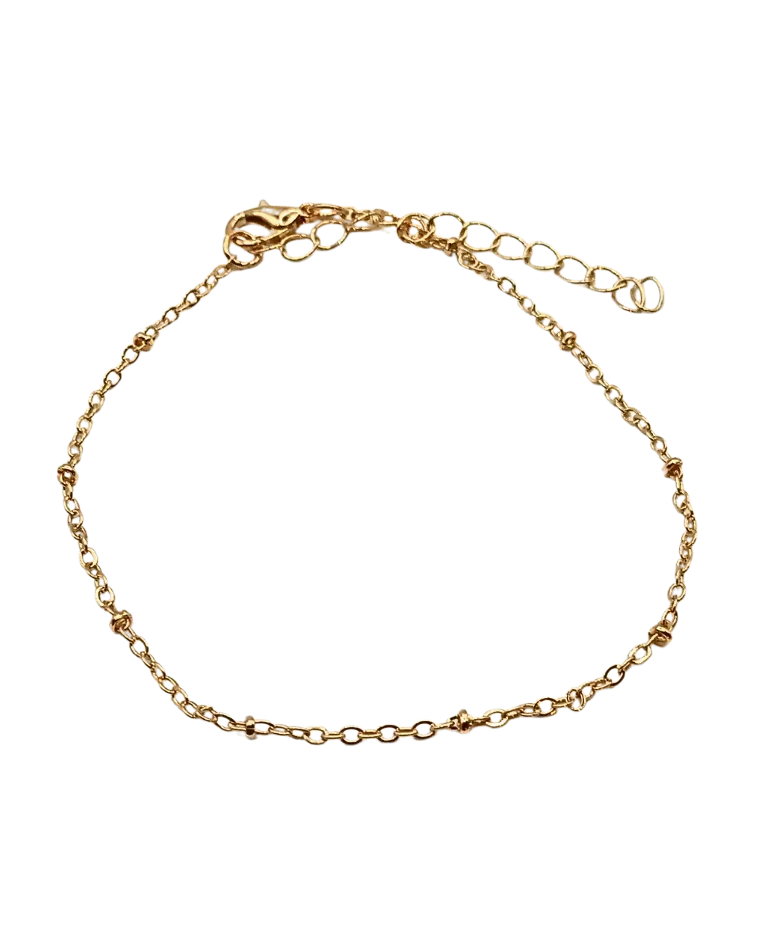 Gold Beaded Chain Bracelet