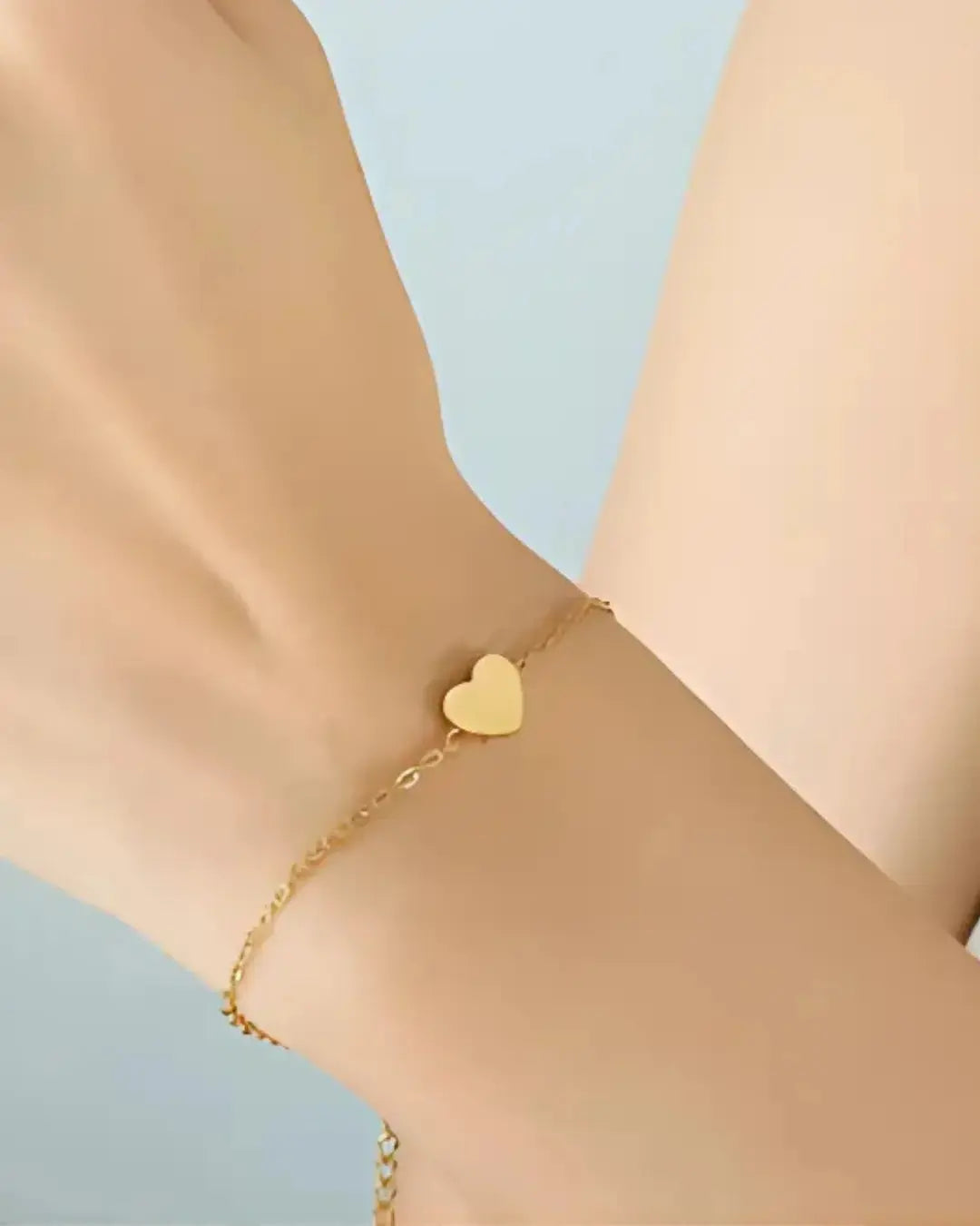 Heart Charm Link Bracelet